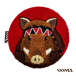 【森林動物系列】山豬刺繡杯墊