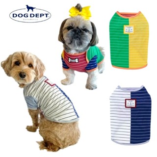 【你和我的狗】 日本DOG DEPT 狗狗涼感衣 拼色條紋衫【現貨】 寵物衣服 狗狗衣服 小狗衣服 中型犬衣服