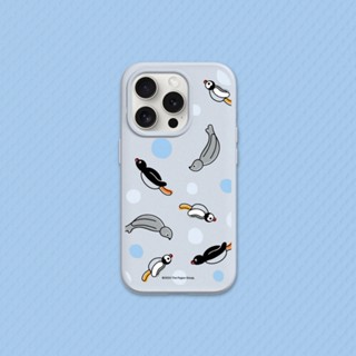 犀牛盾 適用iPhone SolidSuit防摔背蓋手機殼∣Pingu企鵝家族系列/一起游泳