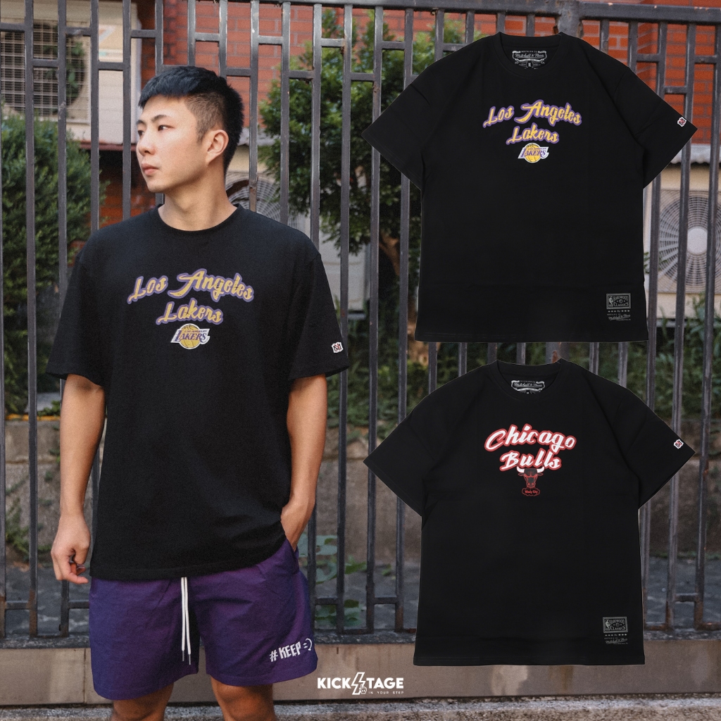 Mitchell & Ness M&N NBA HIGHLIGHT TEE 黑色 湖人 公牛 短T【MNTS042】