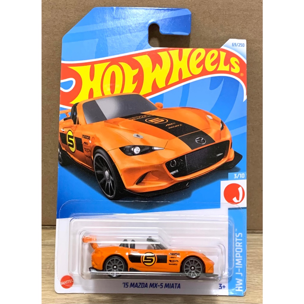 風火輪 Hot Wheels 馬自達 '15 MAZDA MX-5 MIATA 雙門 雙座 敞篷跑車 橘色款