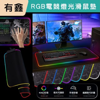 領券免運 有鑫 新店現貨 RGB燈光桌墊 滑鼠墊 電競桌墊 滑鼠墊 電競滑鼠墊 加大滑鼠墊 桌墊 電腦桌墊 發光桌墊