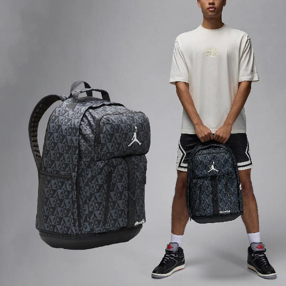 NIKE 後背包 Jordan Quai 54 Backpack 15吋可裝鞋 筆電包 運動  黑灰 HM9238045