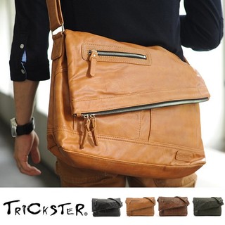【現貨+免運】【TRICKSTER】日本品牌 斜背包 折疊包 A4 L號 側背包 郵差包掀蓋包 都會潮流【tr52】