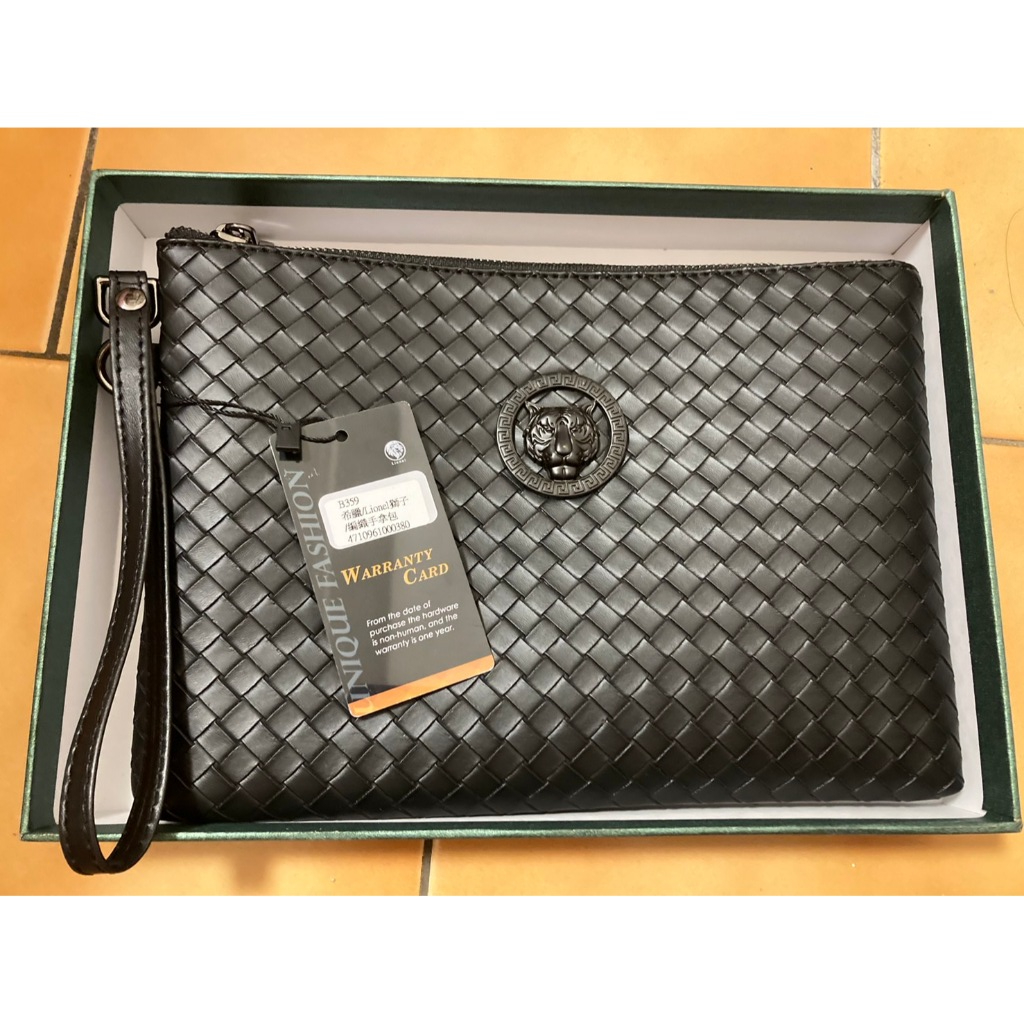 希臘Lionel獅子編織手拿包  全新品