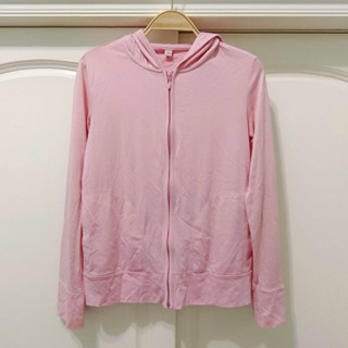 二手。日本Uniqlo購回粉色夏日輕薄連帽外套