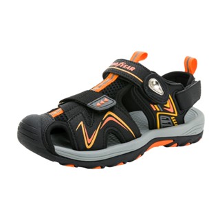 GOODYEAR固特異【玩趣酷夏】童鞋 磁扣護趾運動涼鞋 黑橘 / GAKS48910/K Shoes Plaza