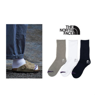 日單代購24SS THE NORTH FACE TNF北面 紫標 毛巾襪 北臉一卡三雙組 潮流 滑板 小腿襪 襪子
