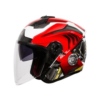 【SOL Helmets】SO-XP開放式安全帽 (動力 白/紅) ｜ SOL安全帽官方商城｜雙D釦／排齒釦