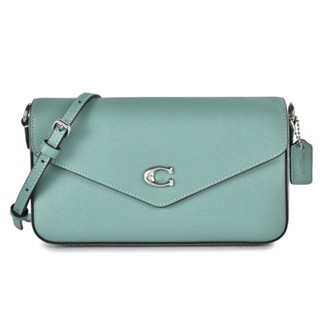 COACH Wyn C字防刮皮革信封式斜揹包(湖水綠)194825-8｜GoBrand購名牌