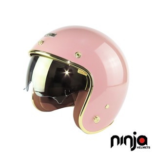 【ninja華泰安全帽】(涼感)晶淬墨鏡騎士帽/806B/806SB