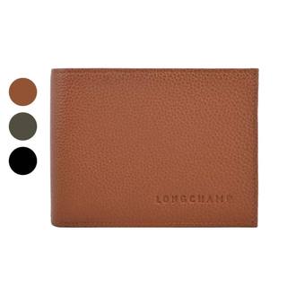 LONGCHAMP LE FOULONNÉ系列牛皮雙折零錢袋多卡短夾(多色)｜100%原廠真品｜JS Maxx官方旗艦館