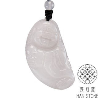【漢石齋】天然翡翠A貨 彌勒佛玉佩吊墜 細糯種(25*45*7mm)