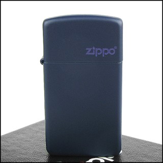☆福星屋☆【ZIPPO】美系~LOGO字樣打火機~(窄)Navy Matte海軍藍烤漆NO.1639ZL