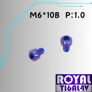 【瘋螺絲】ROYAL 鈦合金螺絲★ M6*10B P:1.0 錐形螺絲★64鈦/正鈦/鈦合金螺絲★出貨附發票 ★幻彩藍