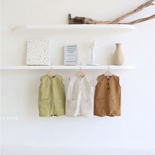 裝飾壓線背心爬服-【現貨】ins兒童連體服新款韓版男女童中性裝飾壓線背心口袋揹帶褲百搭款吊帶褲揹帶褲連身褲