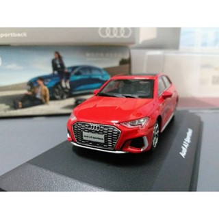 請看詳情 原廠 1/43 奧迪 AUDI A3 Sportback 2021 探戈紅 模型車