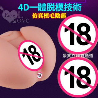 牽手禮品 男性用品 自慰名器 逼真陰毛肥鮑美穴 ‧ 肉感模擬雙穴雙交倒模自慰器 逼真美穴倒模自慰套 贈送潤滑液