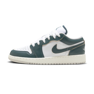 NIKE Air Jordan 1 Low SE GS 女鞋 大童 休閒鞋 皮革 綠白-FQ8041300