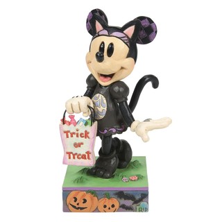 Enesco精品雕塑 Disney 迪士尼 米妮萬聖節黑貓裝居家擺飾 EN38809