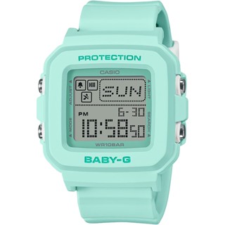 CASIO 卡西歐 BABY-G 單色畫素動畫數位手錶-綠 BGD-10-3