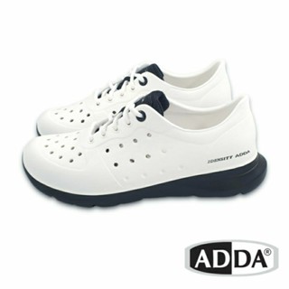 【MEI LAN】ADDA 泰國第一品牌 (男) 輕量 防水 休閒鞋 洞洞鞋 紓壓 透氣 22018 白 另有黑、灰色