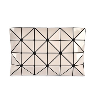ISSEY MIYAKE三宅一生BAO BAO亮面4x6拉鍊手拿包(米色)390654-40｜GoBrand購名牌
