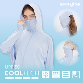 【Hang Ten】女裝-恆溫多功能-冰絲涼感高彈遮陽防曬針織斗篷外套(多色選)