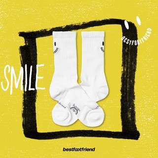 BEST FOOT FRIEND / BFF襪 NEW SMILE SOCK 刺繡微笑長襪【PS中壢】