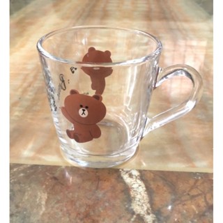 LINE FRIENDS 造型把手熊大玻璃杯