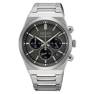 SEIKO 精工(SSB455P1/8T63-02F0N)CS系列 計時碼錶 三眼日系石英腕錶-灰