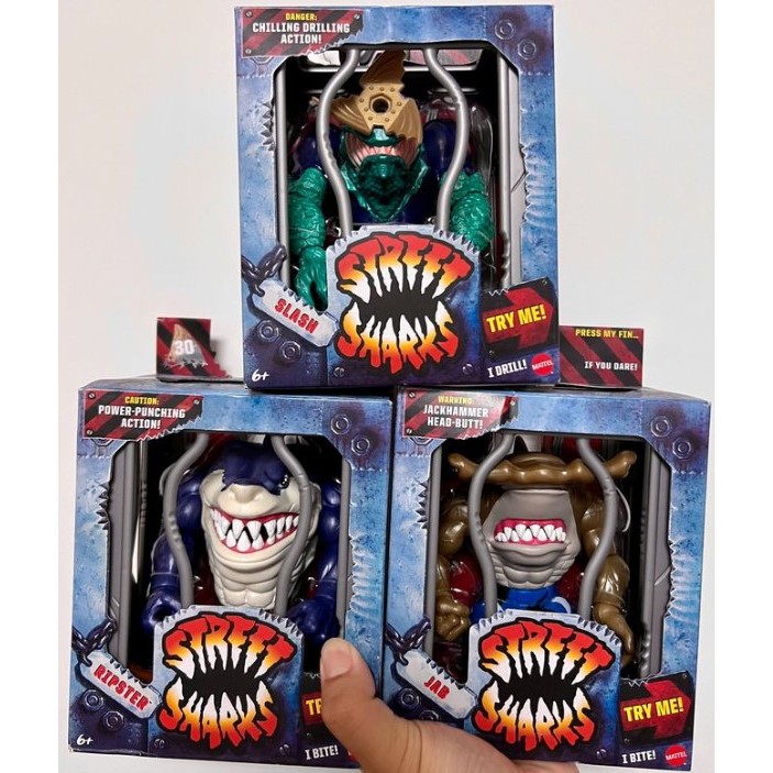 現貨在台 Street Sharks 6吋 鯊魚俠 30週年 大俠歐尼爾 鎚俠賈霸 大鑽頭 鯊魚 SDCC 可動玩具公仔