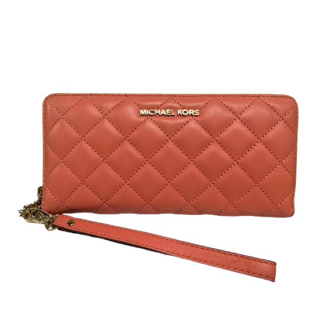 Michael Kors MK 全新福利品 菱格紋手拿包 長夾 皮夾 32S6GA1E7L