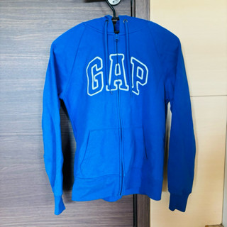 Gap 二手女生長袖藍色帽T外套 冬季服飾