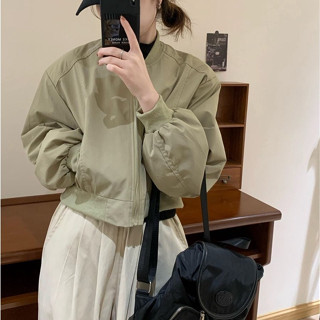 韓版寬鬆飛行外套女 棒球外套 短版外套 夾克 薄外套 小外套 外套女生 oversize 外套 春秋 美式外套 短版上衣
