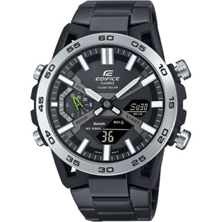 ∣聊聊可議∣CASIO 卡西歐 EDIFICE 藍芽 太陽能電力賽車錶-銀 ECB-2000DD-1A