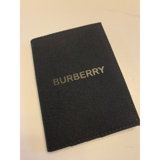 現貨❤️burberry贈品黑色護照夾卡包錢包黑色帆布耐磨男女同款