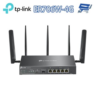 TP-LINK 昌運監視器 ER706W-4G Omada 4G+ Cat6 AX3000 Gigabit VPN路由器