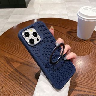 蜂窩散熱 磁吸支架手機殼 支援無線充 蘋果保護殼 適用 iPhone 16 15 14 13 12 Pro Max