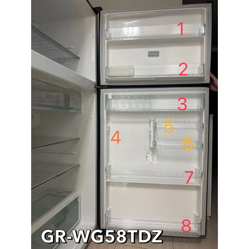 冰箱冷凍冷藏門欄_適用TOSHIBA東芝GR-WG58TDZ