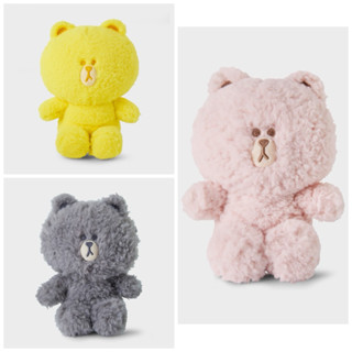 正版【LINE FRIENDS】LF_COLOR系列 熊大絨毛玩偶_黃色粉色灰色 娃娃 生日禮物情人節禮物 送禮 裝飾品