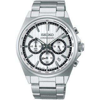 ∣聊聊可議∣SEIKO 精工 CS系列 條紋設計賽車計時手錶-41mm SBTR031J/8T63-01T0S