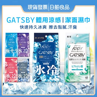 Gatsby 濕紙巾【GATSBY】體用抗菌濕巾 30枚 潔面濕巾 42枚 日本 涼感濕紙巾 冰涼 酷涼 體用濕巾 臉用