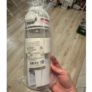 彈蓋可鎖 波霸珍珠吸管/直飲兩用水壺720mL-白色