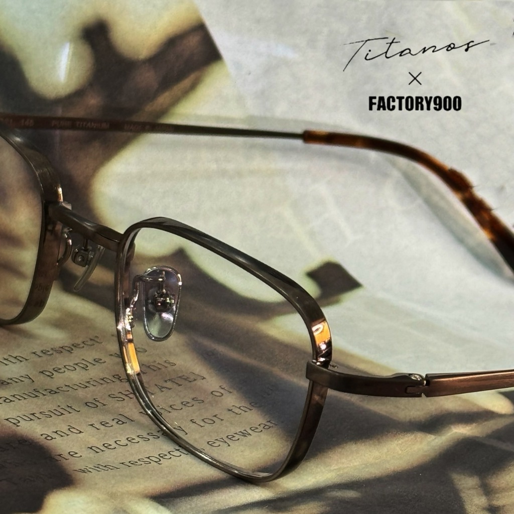 【FACTORY900 x TITANOS 限定聯名款】帝王鈦｜純鈦｜高度近視適用｜日本青山眼鏡｜MF004｜唯光眼鏡