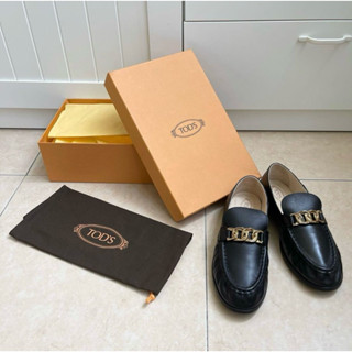 全新正品～TOD's 鞋子 牛皮 女鞋 義大利 原價24400元 尺寸38 樂福鞋 豆豆鞋 福樂鞋