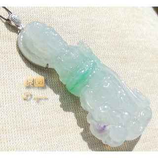 頂園翡翠《老坑金絲綠絕美老件超厚立體雕泛光玻冰種綠藥紫紫羅蘭翡翠「觀音」緬甸玉18K金鑽墜》保證A貨 泛光冰種鑑定證