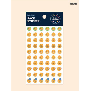 Kakao friends 萊恩 屁桃 Ryan Apeach大頭貼紙 透明貼紙 手帳貼紙