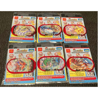 6張 日本 麥當勞玩具 麥當勞 玩具 寶可夢機台 寶可夢卡片 寶可夢 Mezasta 機台 卡片 固拉多 蓋歐卡 烈空坐