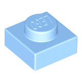 【金磚屋】3024BLBU10 LEGO 樂高零件 Bright Light Blue Plate 1 x 1